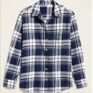 NWT Oversized Plaid Flannel Boyfriend Shirt